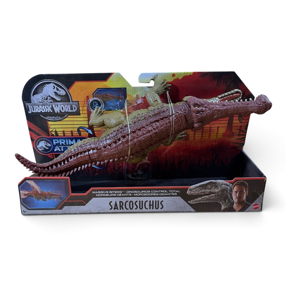 Jurassic World Sarcosuchus Dinosaur Figure Mattel Massive Biters NIB